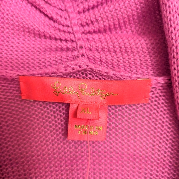 LILLY PULITZER NWT XL Tatum Ombre Fringe Cardigan Sweater - Picture 6 of 7